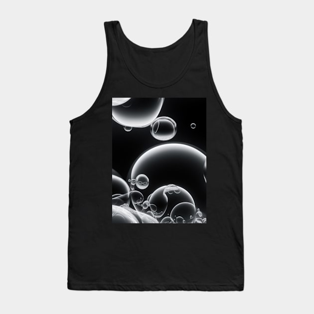 Beauty of Bubbles on a Dark Background Tank Top by Puff Sumo